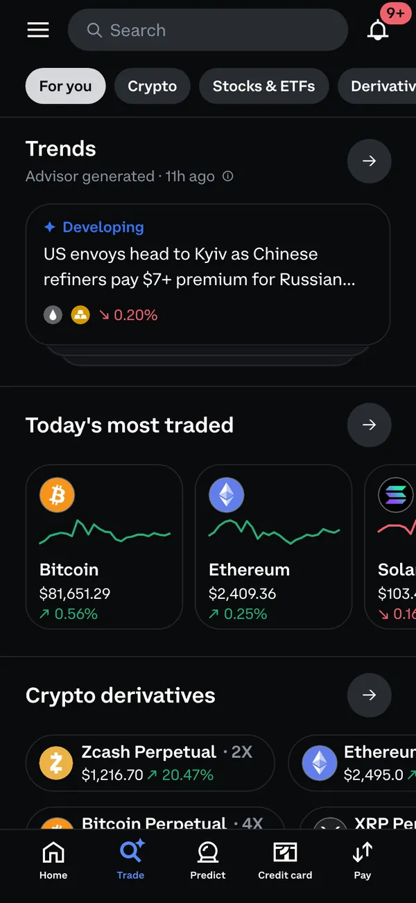 Coinbase screen 2